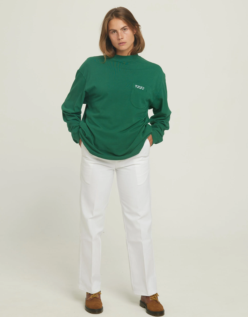 T-Shirt long sleeves "Lennox" - Green/Blue