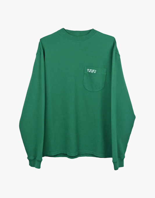 T-Shirt long sleeves "Lennox" - Green/Blue