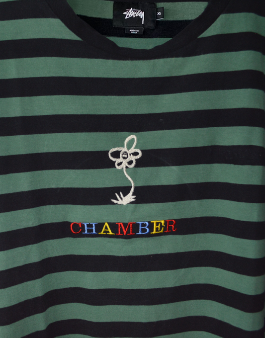primary flower stripe T -GREEN -XL