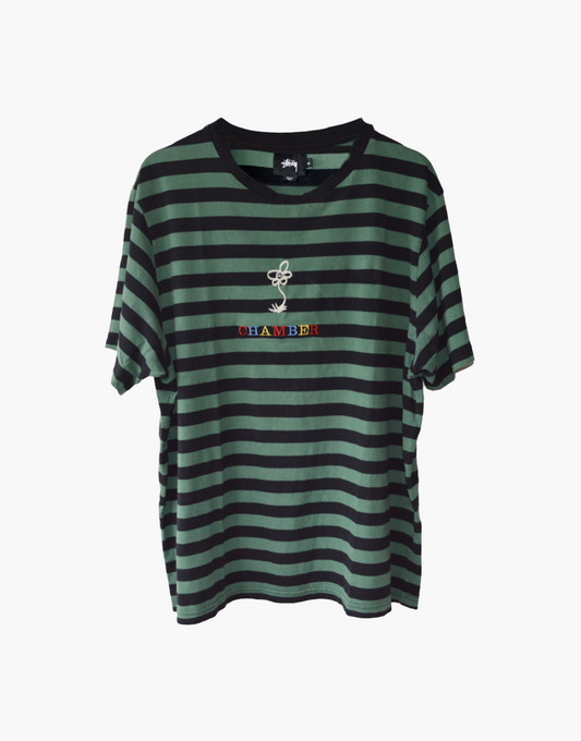 primary flower stripe T -GREEN -XL