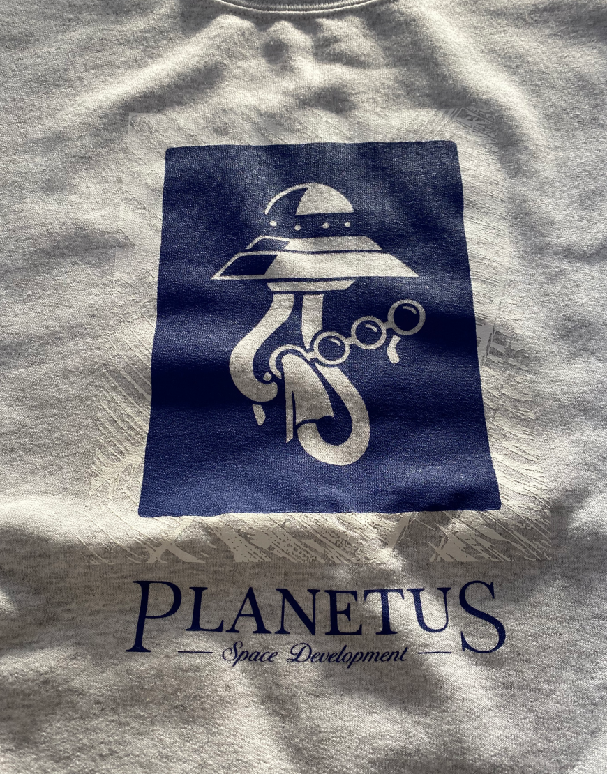 Planetus_Optic / Crew neck sweat [Ash]